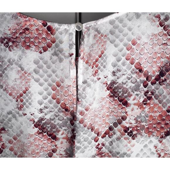 Cynthia Rowley Pink White Snakeskin Print Top Size Large - Picture 4 of 6